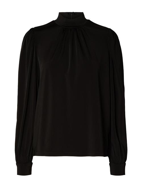 Selected Femme Slfsaya Ls High Neck Top Selected Femme Black