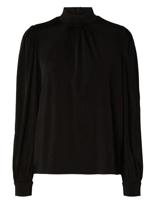 Slfsaya Ls High Neck Top Selected Black