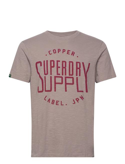 Se Superdry Copper Label Workwear Tee Superdry Beige ved Booztlet