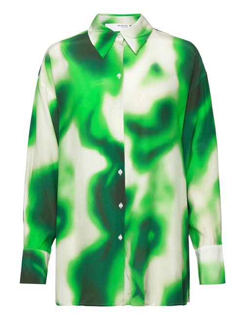 Selected Femme Slfclaudine Ls Shirt B Selected Femme Green