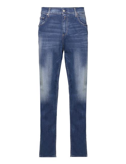 Se Replay Sandot Trousers Relaxed Tapered 573 Online Replay Blue ved Booztlet