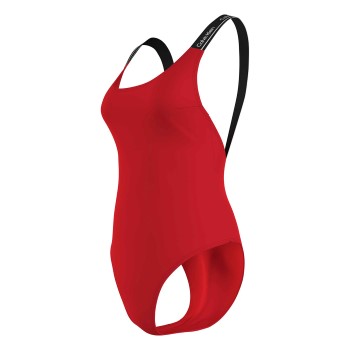 Calvin Klein Pure Swim One Piece Rød Medium Dame