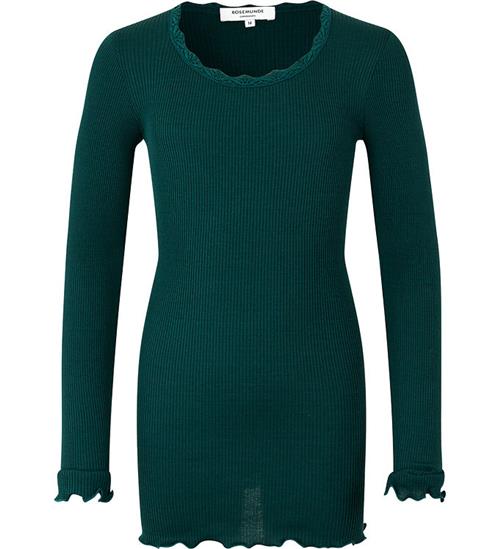 Rosemunde Rosemunde Bluse - Silke/Bomuld - Rib - Dark Teal