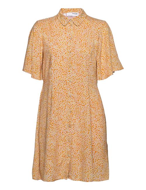 Slfjalina 2/4 Short Shirt Dress M Selected Beige