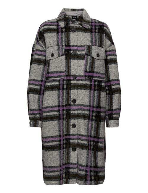 Vero Moda Vmchrissie Long Check Shirt Ga Vero Moda Grey