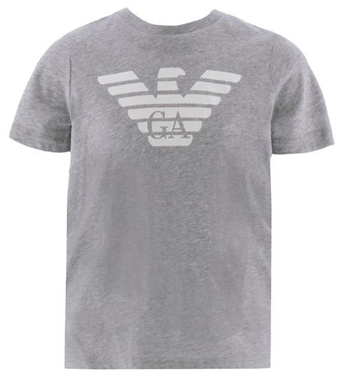 Emporio Armani Emporio Armani T-shirt - GrÃ¥meleret/Hvid m. Logo