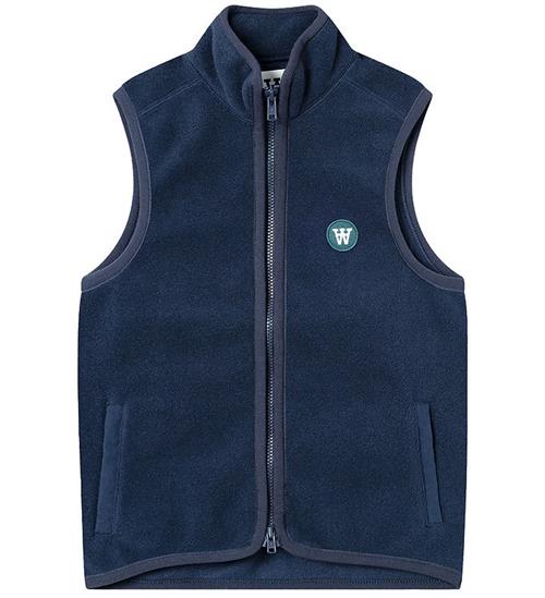 Se Wood Wood Wood Wood Fleecevest - Jed - Eternal Blue ved KidsWorld