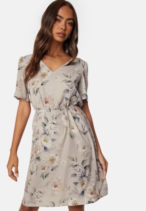 Ida Sjöstedt Maya Dress Light Grey Floral 34