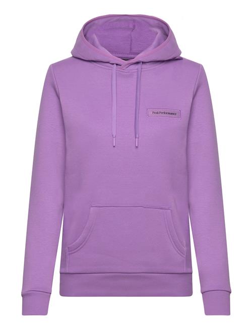 Peak Performance W Logo Hood Sweatshirt Peak Performance Purple