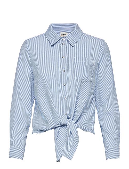 ONLY Onllecey Ls Stripe Knot Dnm Shirt ONLY Blue