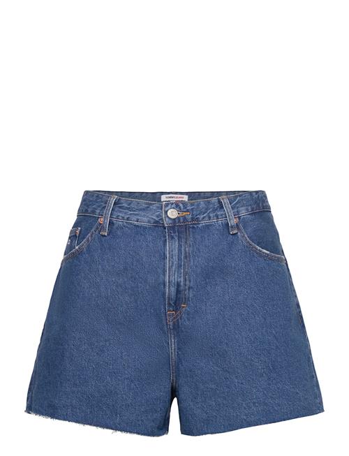 Se Tommy Jeans Crv Mom Short Bg0032 Tommy Jeans Blue ved Booztlet