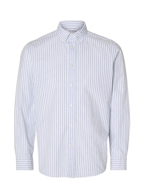 Slhslimrick-Poplin Shirt Ls Noos Selected White