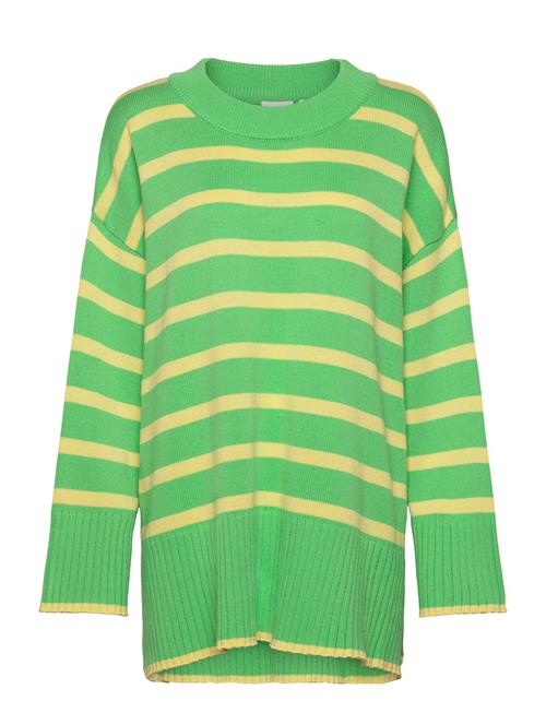 Carhella Ls Loose Striped O-Neck Knt ONLY Carmakoma Green