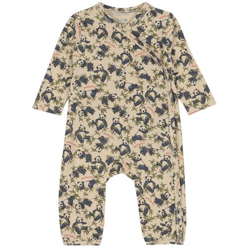 Se Konges Sløjd GOTS Heldragt Panda | Beige | 0-1 months ved Babyshop