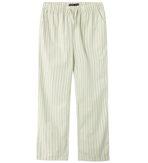 Se LMTD LMTD Bukser - NlfTipsy - Turtledove/CrÃ©me De Menthe Stripes ved KidsWorld