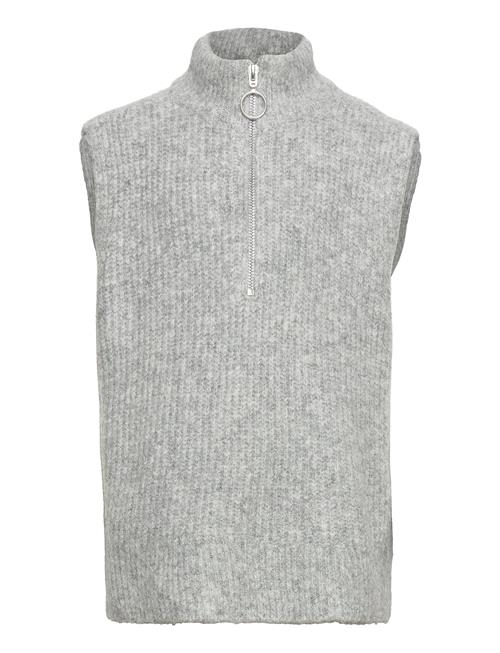 Se Grunt Grete Vest Knit Grunt Grey ved Booztlet