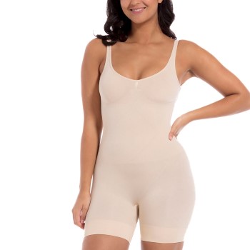 Se Magic Low Back Bodysuit Beige polyamid X-Large Dame ved Timarco