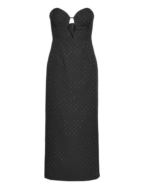 Eleni Stud Midi Dress Bardot Black