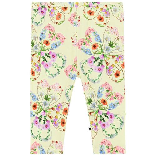 Molo GOTS Stefanie Leggings Flower Love 80 cm  Gul  80 cm  kvinde
