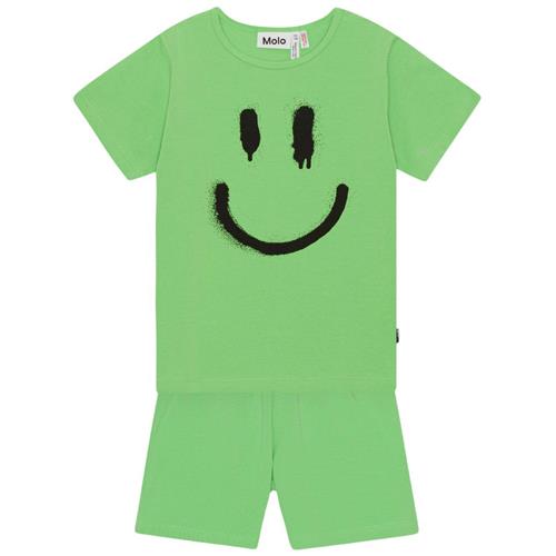 Molo GOTS Luvis T-shirt Og Shorts Sæt Grass Green | Grønn | 122/128 cm