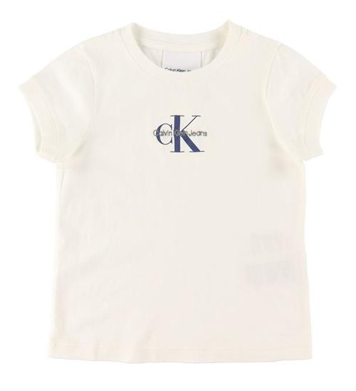 Se Calvin Klein Calvin Klein T-shirt - Slim Fit - Greige/Navy ved KidsWorld