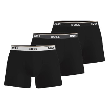 BOSS 3P Power Boxer Brief Sort bomuld Small Herre