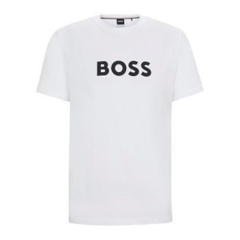 BOSS T Shirt RN Hvid bomuld Small Herre