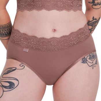 Sloggi Trusser Romance Midi Mørkrosa  46 Dame