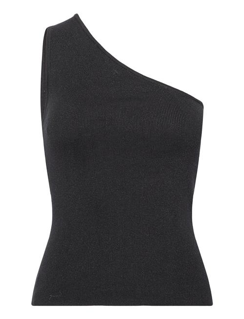 Se Selected Femme Slflura Lurex Shoulder Knit Top Selected Femme Black ved Booztlet