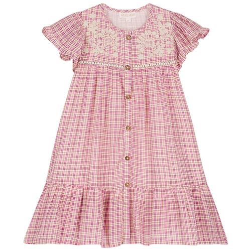 Louise Misha Carlina Kjole Fuchsia Tartan Joy | Lyserød | 3 years