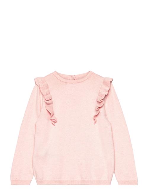 Se Mango Ruffle Knitted Sweater Mango Pink ved Booztlet