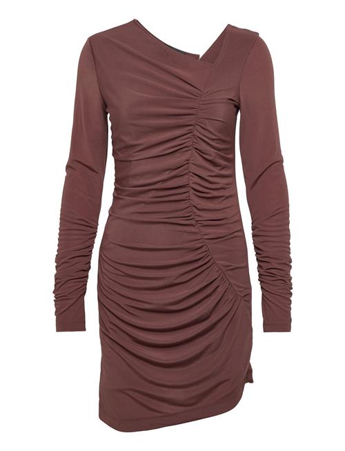 Helmut Lang Ls Twist Dress.crepe Helmut Lang Brown