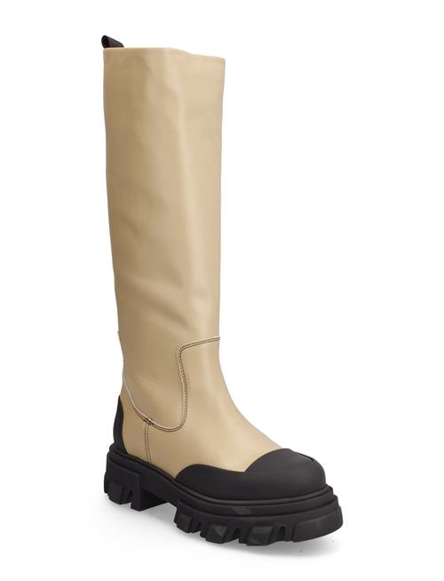 Cleated High Tubular Boot Ganni Beige