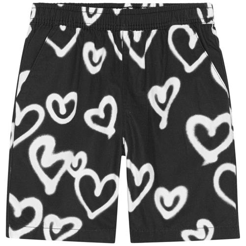 Molo Avart Sweatshorts Sprayed Hearts | Sort | 98 cm