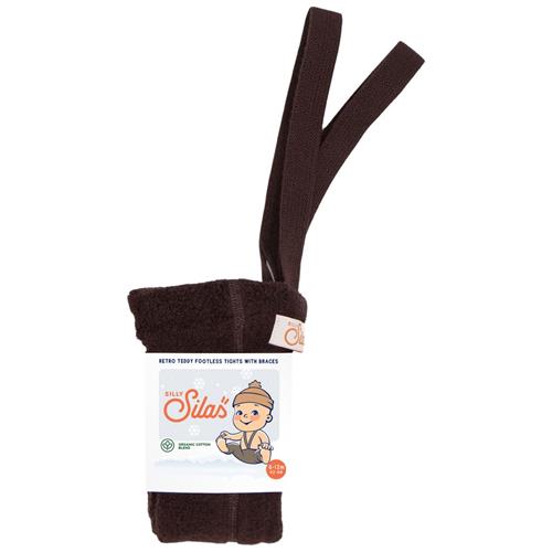 Se Silly Silas GOTS Teddy Fodsløse Strømpebukser Chocolate Brown | Brun | 1-2 years ved Babyshop