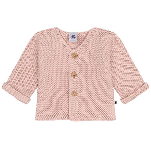 Se Petit Bateau Cardigan Lyserød | Lyserød | 1 months ved Babyshop