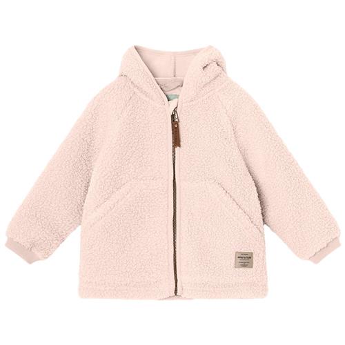 MINI A TURE Liff Teddyfleecejakke Mauve Chalk | Beige | 9 months