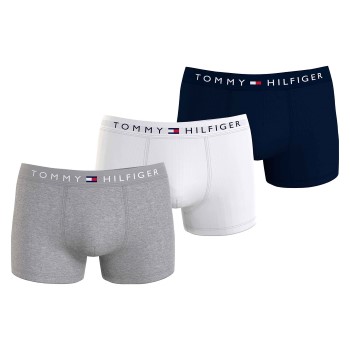 Tommy Hilfiger 3P Original Trunks Hvid/Grå bomuld Large Herre