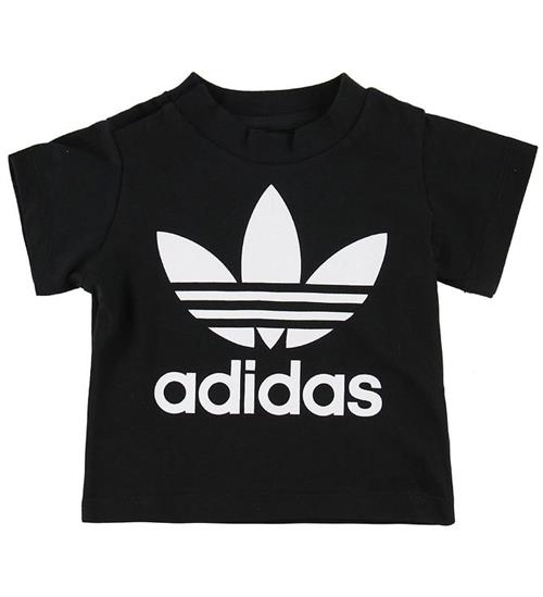 Se adidas Originals adidas Originals T-shirt - Trefoil - Sort m. Logo ved KidsWorld