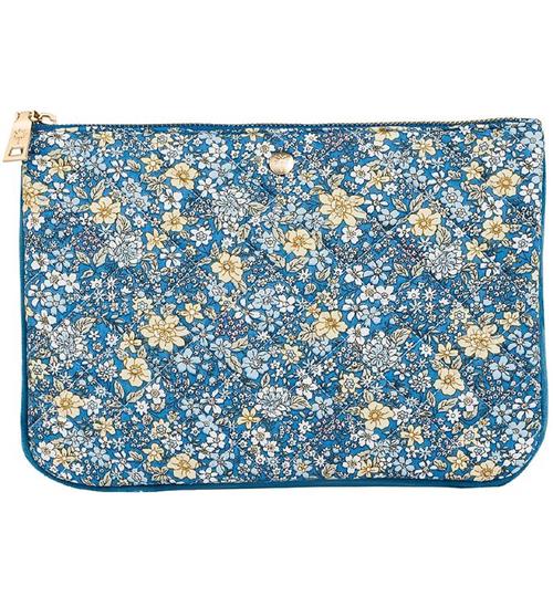 Se Fan Palm Fan Palm Toilettaske - Clutch - Blue Flower ved KidsWorld