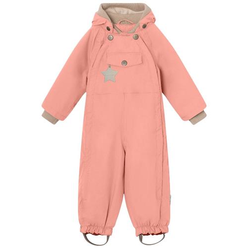 Se MINI A TURE Wisto Fleece Foret Flyverdragt Rosette Rose | Lyserød | 9 months ved Babyshop