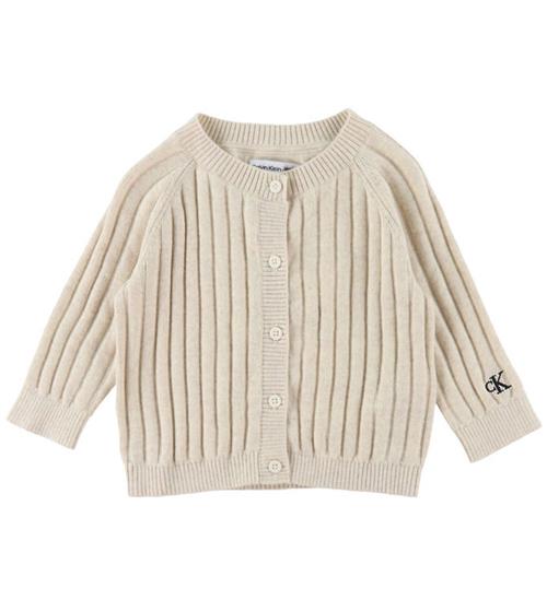 Calvin Klein Cardigan - Strik - Rib - Vanilla Heather