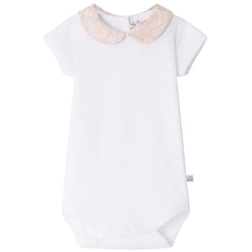 Se Bonpoint Calix Babybody Hvid | Lyserød | 12 months ved Babyshop