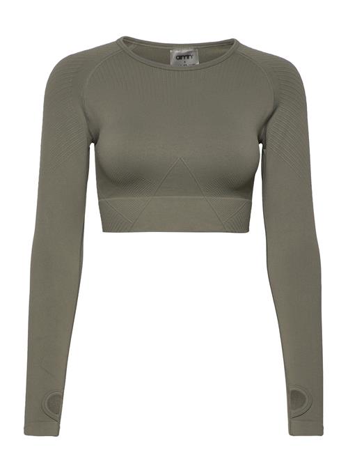 Motion Seamless Cropped Long Sleeve Aim´n Khaki