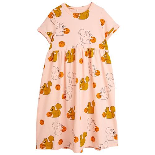 Se Mini Rodini GOTS Squirrels Kjole Lyserød | Lyserød | 92/98 cm ved Babyshop