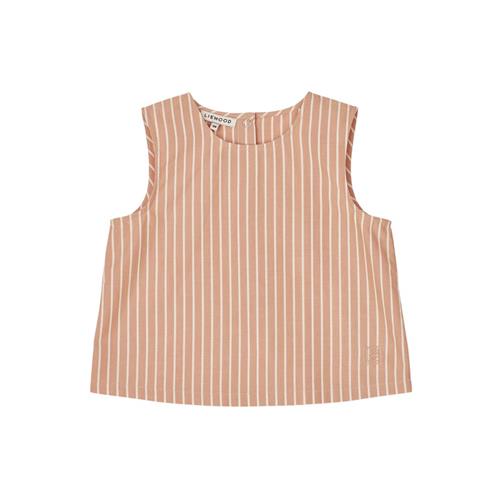 Se Liewood Delphia Stribet Tanktop Tuscany Rose/Creme de la Creme | Lyserød | 110 cm ved Babyshop