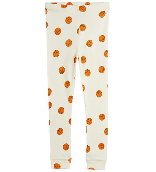 Mini Rodini Mini Rodini Leggings - Basketball - Offwhite