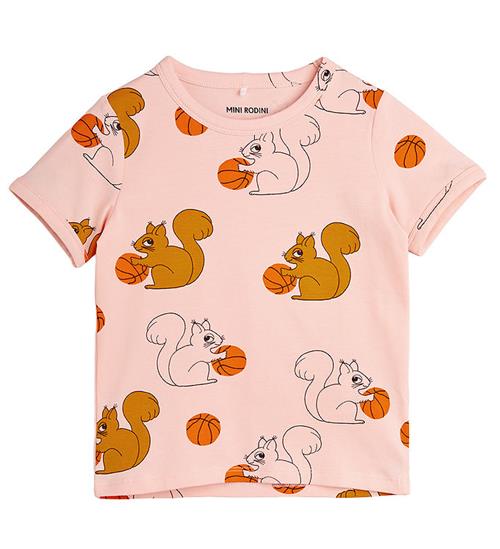 Mini Rodini Mini Rodini T-shirt - Squirrels - Pink