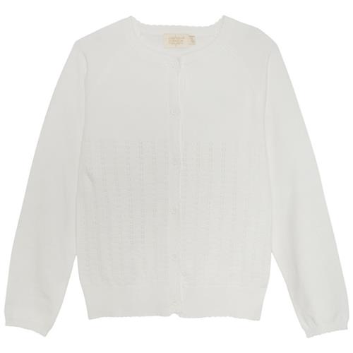 Creamie Cardigan I Pointelle Cloud | Hvid | 110 cm