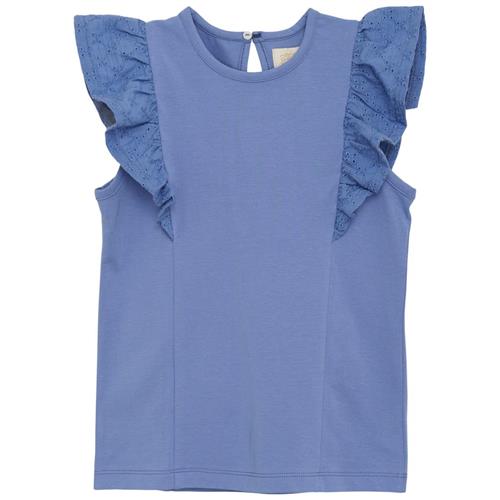 Se Creamie Tanktop Med Broderie Anglaise Colony Blue | Blå | 80 cm ved Babyshop